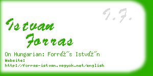 istvan forras business card